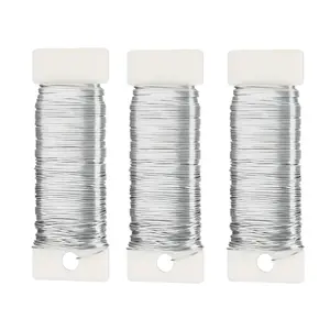 114 Yards 26-Gauge  Floral Metal Wire: Flexible Paddle Wire for Flower Arrangements, Crafts, Christmas Wreaths, Trees & Garlands