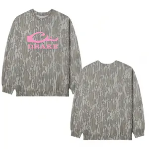 Mossy Oak Pink Drake Waterfowl Bottomland Camo Sweatshirt, Long Sleeve Outdoor Hunting Pullover Hooded, Duck Deer Waterfowl Hunting Lightweight Outdoor, Gift for Men & Women, Father's Day, Mother's Day,
