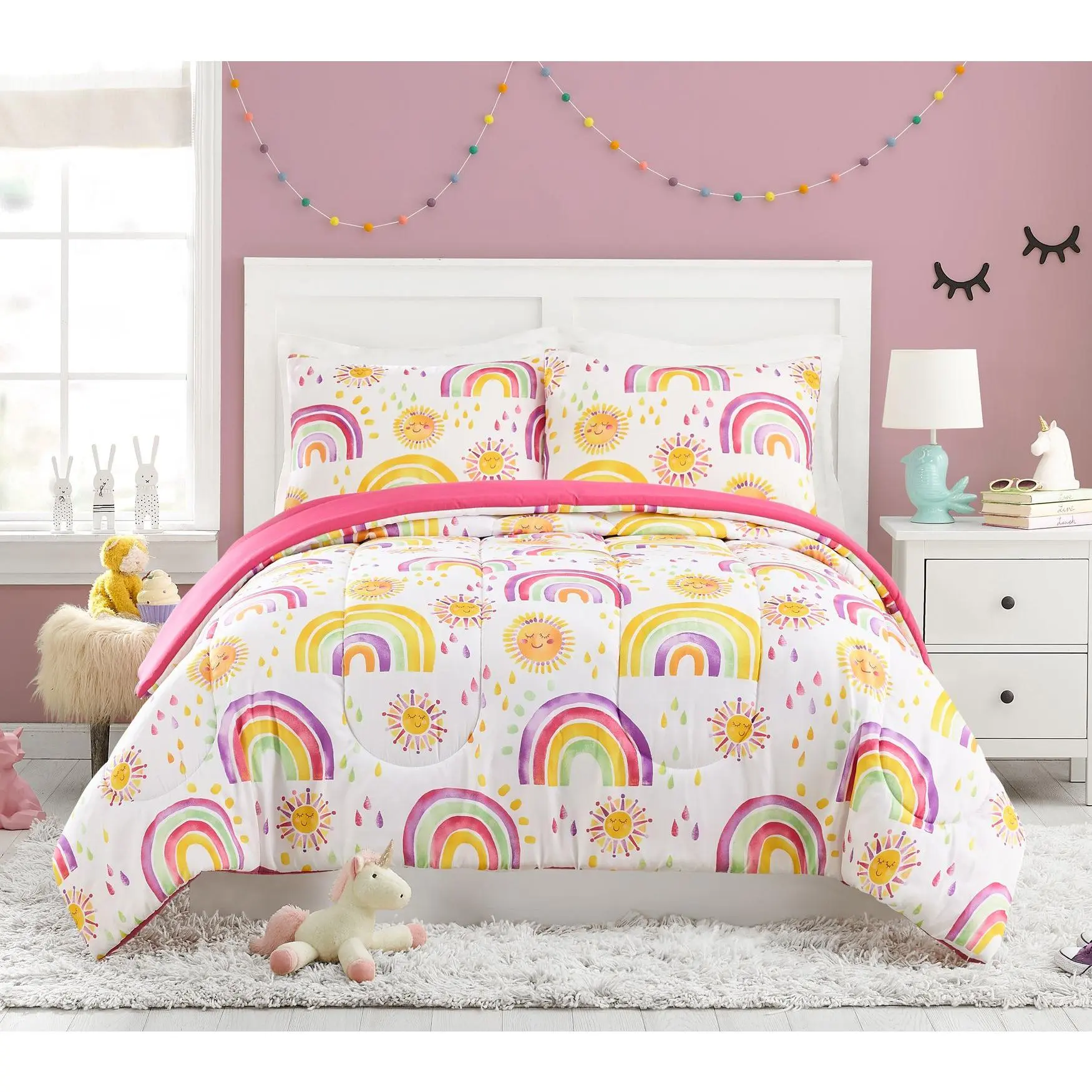 Rainbows & Suns Twin/Twin XL Comforter Set - 2-Piece Rainbows & Suns Twin/Twin XL Comforter Set - 2-Piece