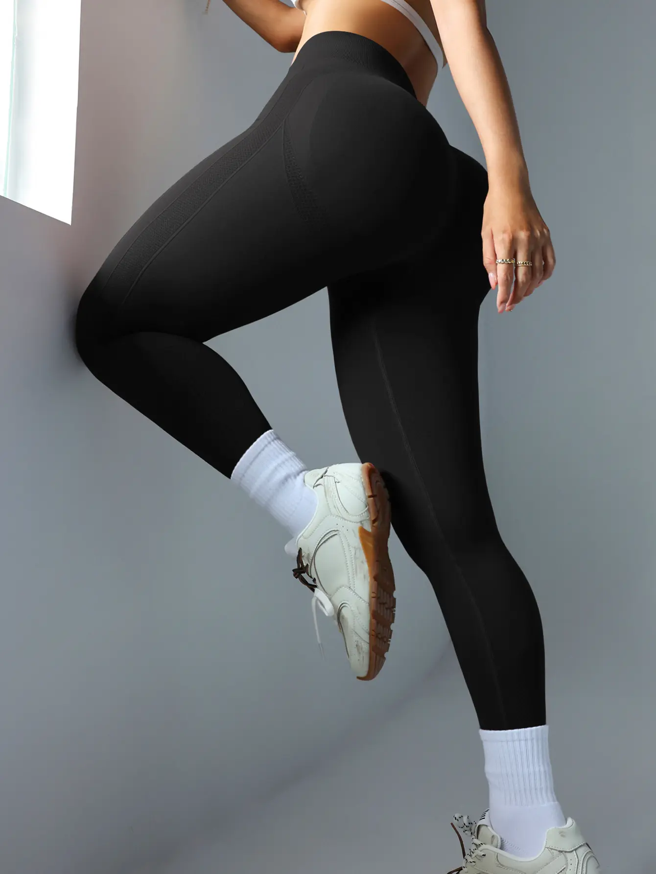 TCVC  Woman's high waist sports leggings,tummy control yoga pants ,elastic fabric ,comfortable gym wear ,essential fitness clothing. Athletic Stretchable Athleisure Style Bottoms yoga pants for women