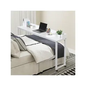 Indoor furniture  MAMIZO Overbed With 360 Wheels Queen Size Mobile Standing Workstation Laptop Cart Over Bed W Heavy Duty Metal Leg Dining Table Computer Desk