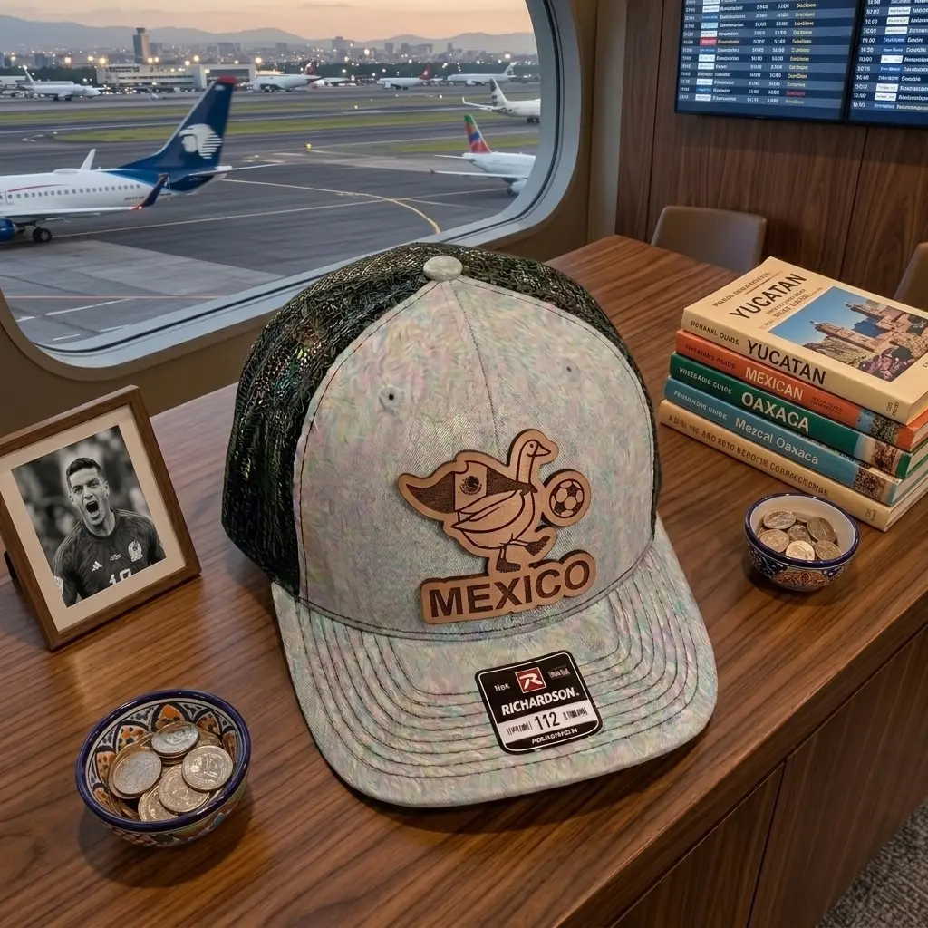 Mexico Goose Mexican Leather Patch Hat, Mexico Futbol Fan, Mexican Style Trucker Hat, Spanish Love Quote Cap, Gift For Wife From Husband, Gift For Husband From Wife, Romantic Couple Hat, Latino Gift Idea, Anniversary Gift, Richardson Style Cap