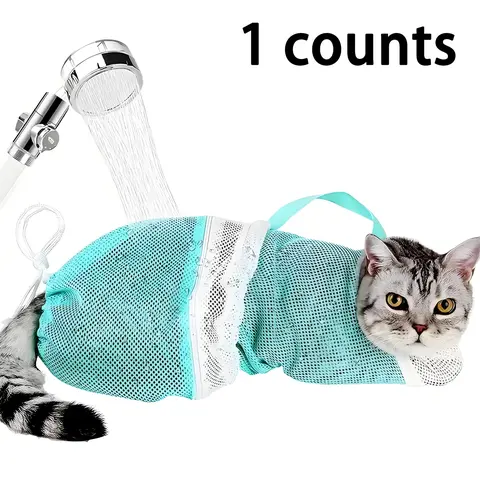 Adjustable Cat Bathing Bag, Multipurpose Grooming Bag for Easy and Safe Cat Bathing, Pet Bathing Supplies, Dog & Cat Grooming Supplies, Grooming Accessories