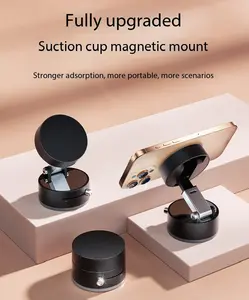 Upgraded Vacuum Magnetic Phone Holder Stand with Strong Grip Anti-Slip Base Foldable Design for Car Home Travel Car Accessories for Women Men mobile stand  creator  kit Multi-Functional Case Set electric induction opening vacuum  suction girl boys woman m