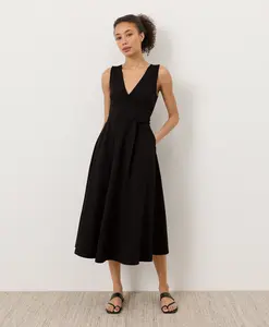 Women's Organic Fit & Flare Easy V-Neck Dress