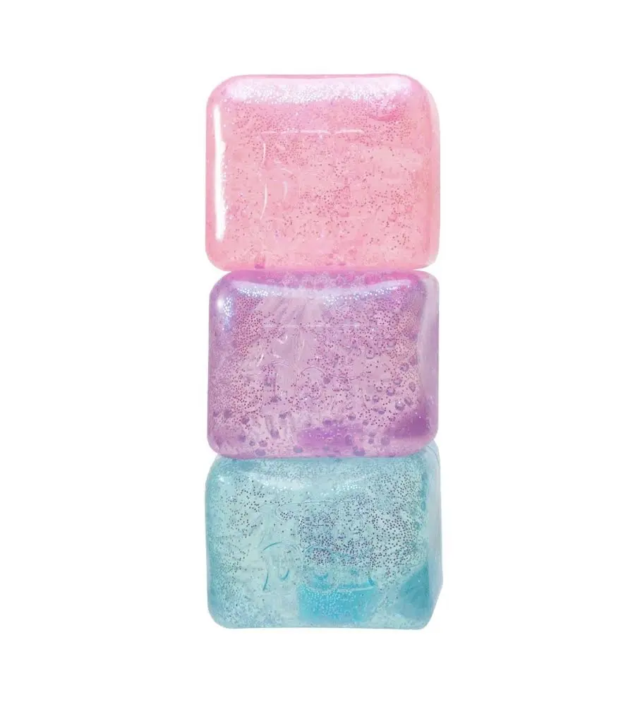 Glitter And Glow Squishy Cube Stress Ball
