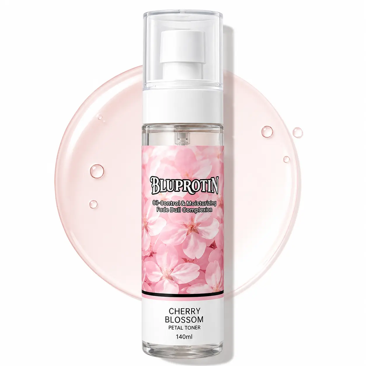 [BLUPROTIN] Cherry Blossom Facial Toner for Oily & Combination Skin | Lightweight Hydrating Toner for Fresh, Balanced-Looking Skin | 140ml / 4.73 fl.oz.