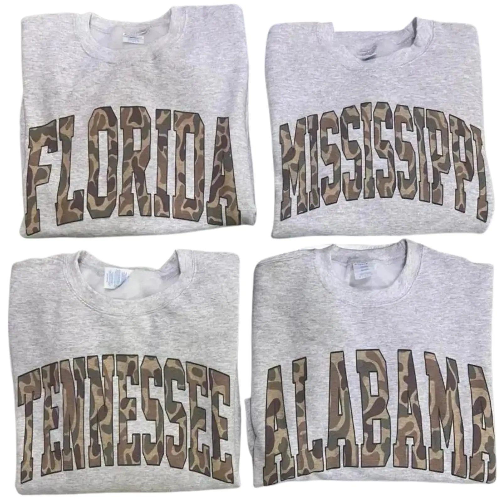 Camo State Varsity T-shirt, Duck Camouflage Graphic Tee, Vintage College Style Shirt, Unisex Casual Campus Outfit