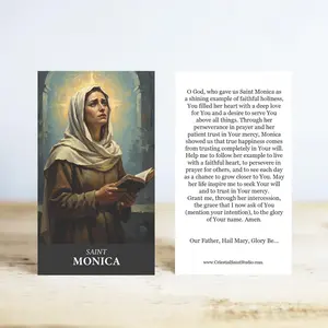 St. Monica Prayer Cards | Wallet Size | 50, 100, 250, 500, 1000