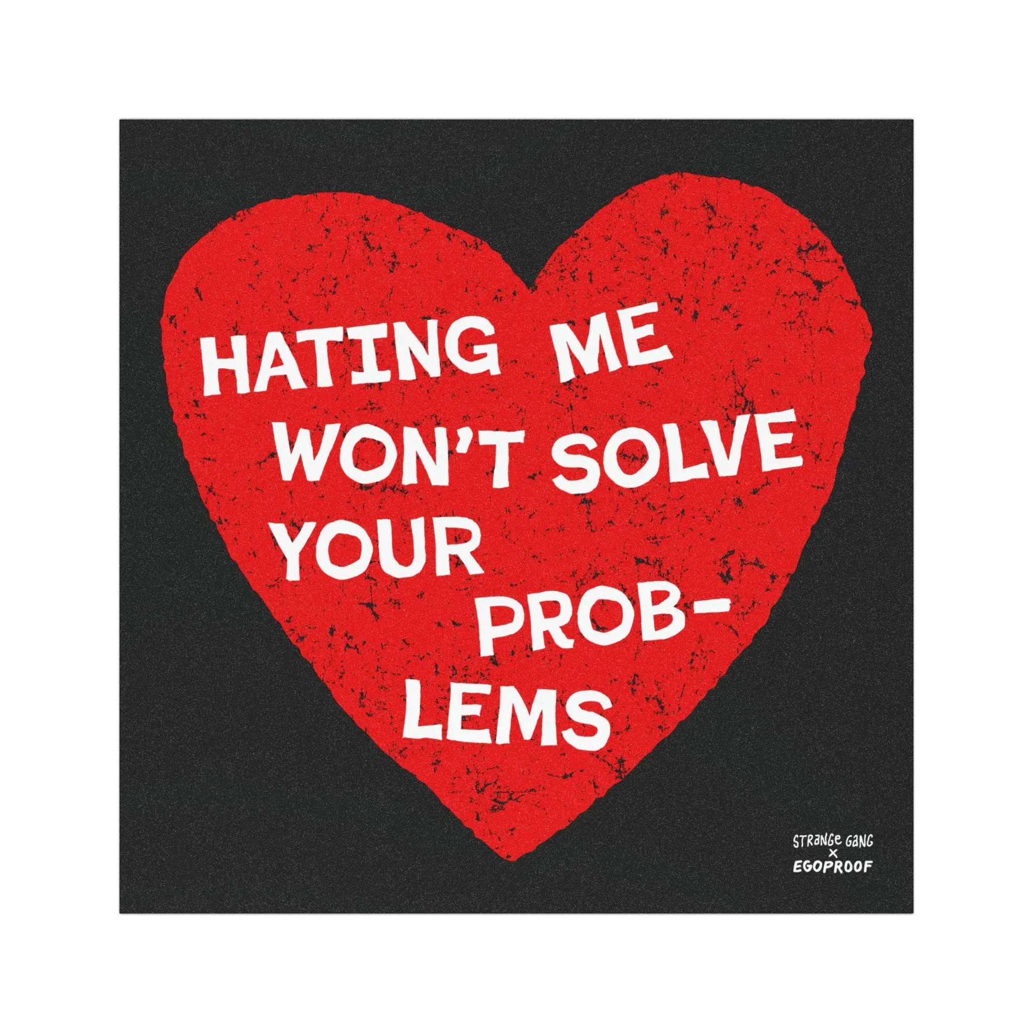 Hating Me Won't Solve Your Problems Magnet, Mental Health Statement Bumper Magnet