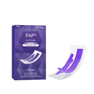 Purple Oral Teeth Strips Whitening Strips, Teeth Whitening Strips, Purple Tooth Whitening, Tooth Stain Treatment, Combining Whitening and Colour Correction for Oral Brightening Teeth Daily Cleaning Care