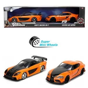 Jada 1:32 Fast & Furious Twin Pack - Han’s Mazda RX-7 & Toyota GR Supra – Orange