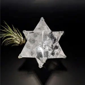 Lemurian Quartz 3.2" Merkaba Carving #LV6424