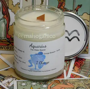 Aquarius Astrology Candle | Zodiac Candle Gift | Aquarius Zodiac Candle