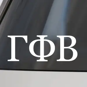 Gamma Phi Beta Car Decal Sticker- Greek Letters Design