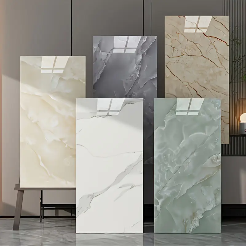 20/40Pcs Large White Marble Tile Wall Stickers Easy Peel & Stick Waterproof Self-Adhesive Panels for Kitchen Living Room Bathroom Corridor Home and Dormitory 23.62x11.8 inch Decorative Decal Smooth Paint Ornaments