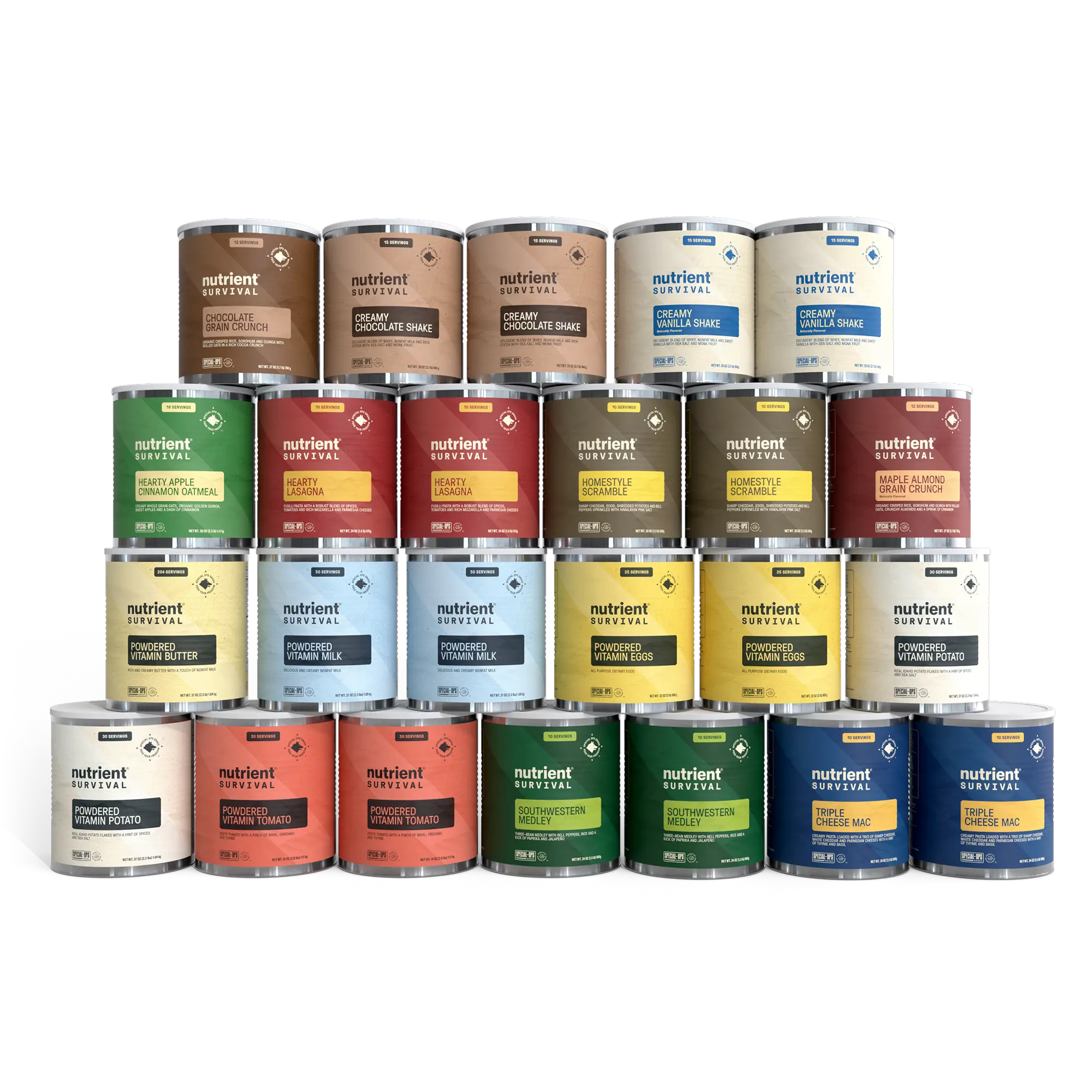 Nutrient Survival Freeze Dried Emergency Food Kit 60-Day Max Variety