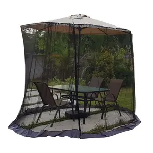 Outdoor Sunshade Mosquito Net - A2 Banana Curved Arm Umbrella (250-300cm), Anti-Mosquito Polyester Tent with Double Zipper, Tents for Camping