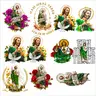 Premium San Judas Tadeo 1-Gang Sheet DTF Transfers - Ready-to-Press, High-Detail Vibrant Art Ink, No Weeding Required, Cotton/Poly Compatible Christian DIY Material for Custom T-Shirt Shops, Church Fundraisers