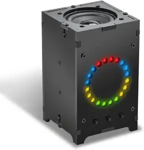 DIY Spectrum Bluetooth-Compatible Speaker Kit, Sound Amplifier Soldering Projects with Colorful LED Flashing Light Ḅḷueṭooṭḥ 5.4 Solder Practice Kit for School STEM Project Home Desk Decor