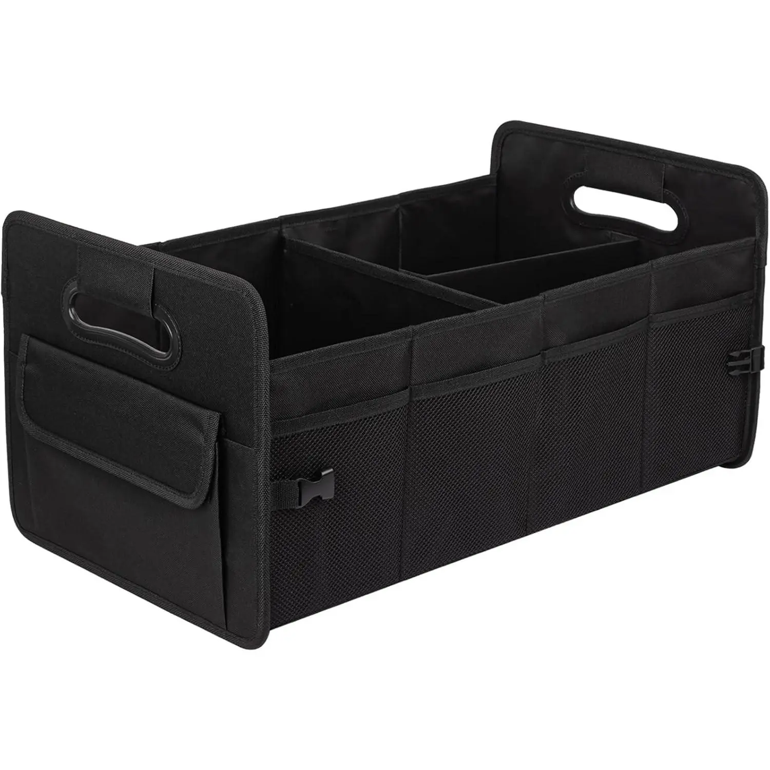 Car Trunk Organizer, Car Organizers and Storage Collapsible Multi Compartment Container Box, Adjustable Car Accessories for SUV Sedan Truck, Standard Size, BlackGift.