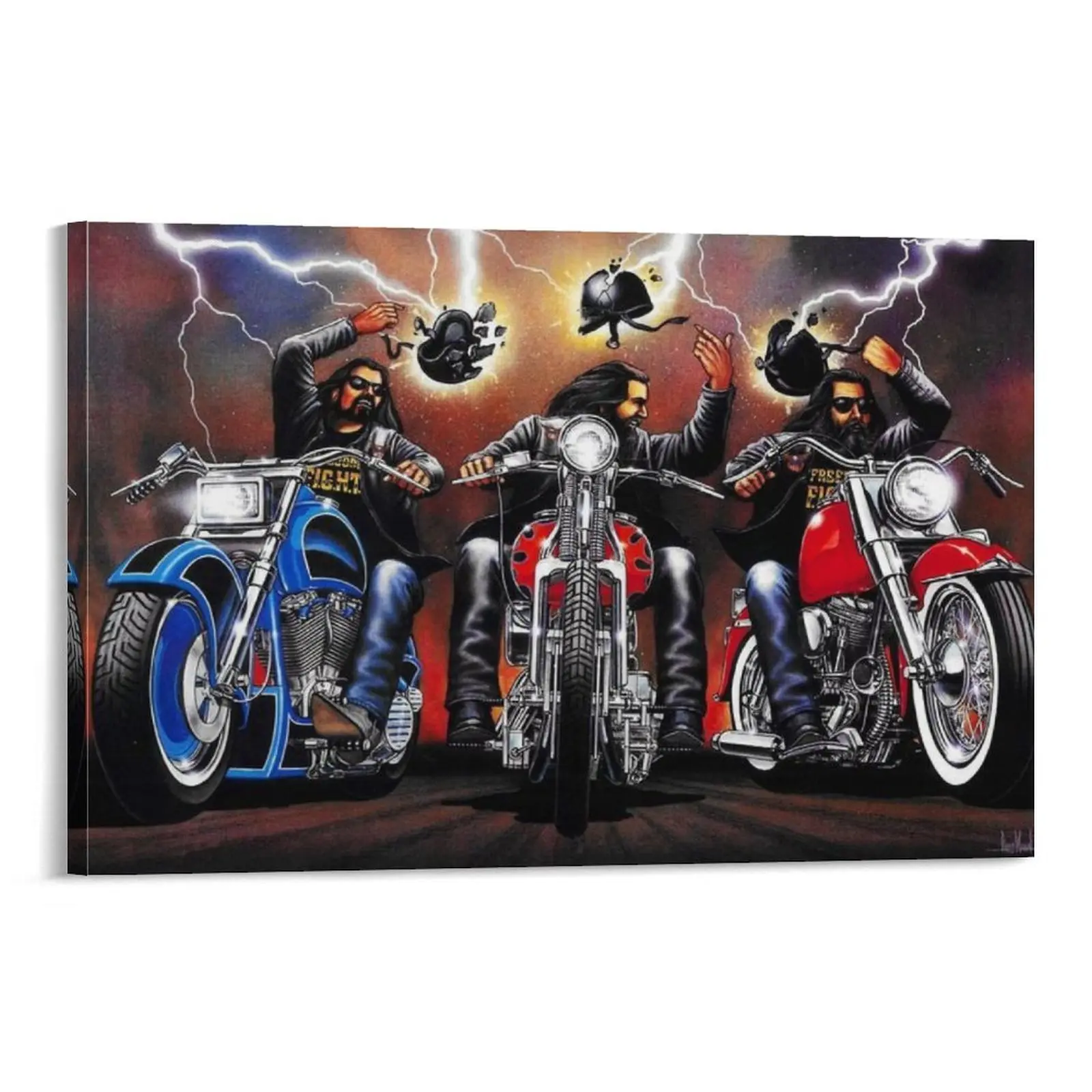 Motorcycle Rider Poster David Mann Picture Print 77 Canvas Poster Bedroom Decor Sports Landscape Office Room Decor Gift Frames Wall Ornaments Artistic
