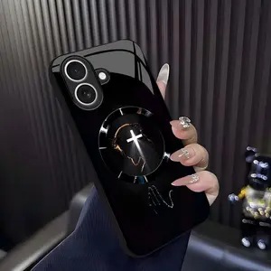 Jesus Cross MagSafe Phone Case – Divine Halo Christian Faith Magnetic Cover for iPhone 17 — 975