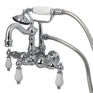 Kingston Brass  Wall Mount Clawfoot Tub Filler with Hand Shower