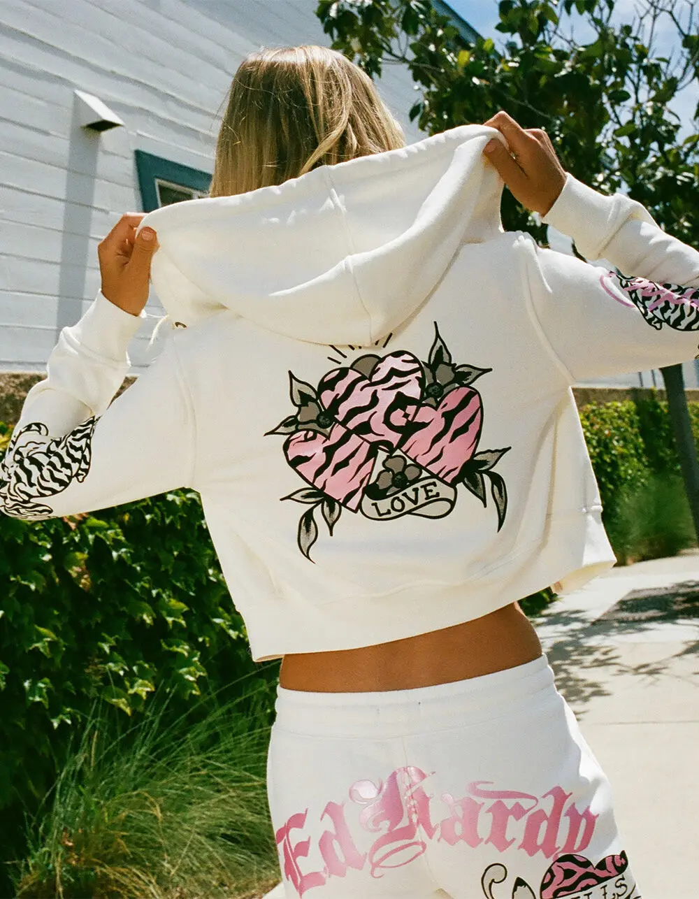 ED HARDY Love Kills Slowly Womens Zip-Up Hoodie