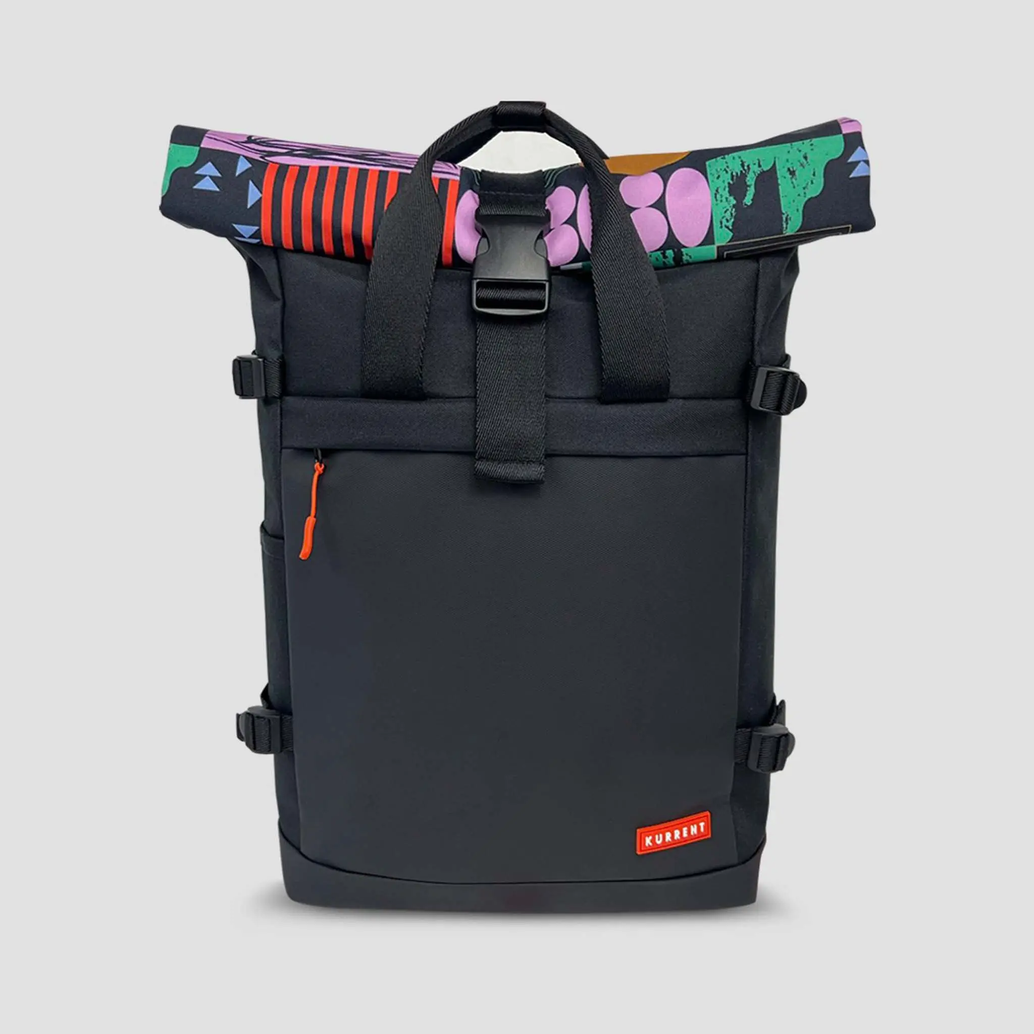 Day One Roll Top Backpack: Multi Abstract