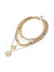 Layered Round Pendant Necklace for Women, Fashion Trendy Jewelry, Dainty Layering Jewelry, Perfect for Beach Vacation, Daily Wear, Parties, Festivals, Casual Travel, Gift