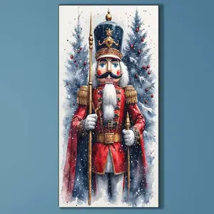 5D DIY Full Drill Round Diamond Painting - Diamond Art Painting Kit Nutcracker, Christmas Tree, Snowflake. Mosaic, Canvas - DIY Decorative Painting, Home Wall Decor, Suitable for Halloween and Christmas, Birthday and Anniversary Gifts.