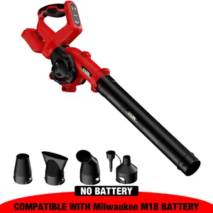 Leaf Blower, Cordless Leaf Blower for Milwaukee M18 Battery, 3 Speed Modes Up to 200MPH, 270° Rotatable Electric Leaf Blower with 4 Blowing Nozzles for Lawn Care and Yard(Battery Not Included) leafblower