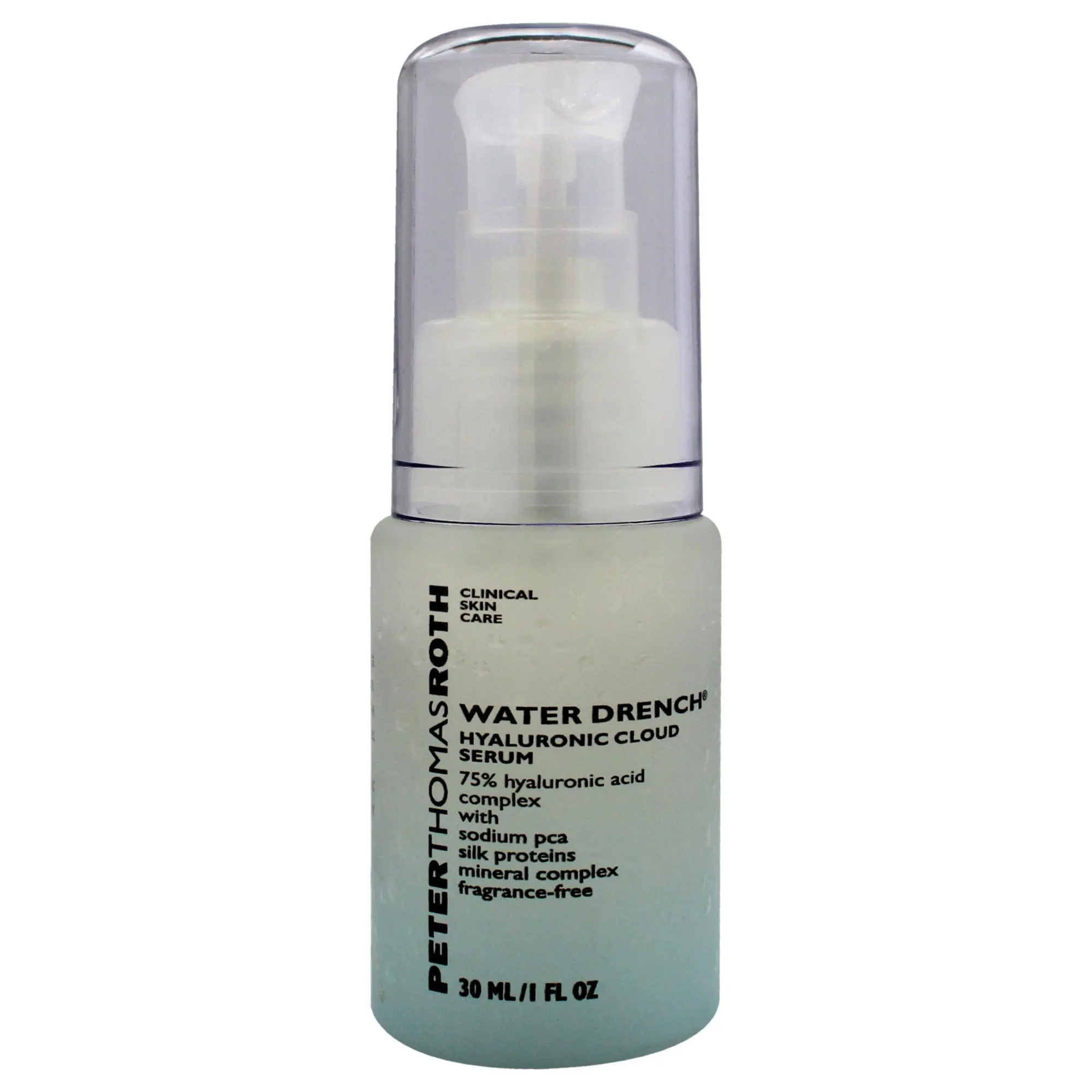 Peter Thomas Roth Water Drench Hyaluronic Acid Cloud Serum - Unisex 1 oz Tester Bottle, Lightweight, Hydrating, for Face & Neck, All Skin Types