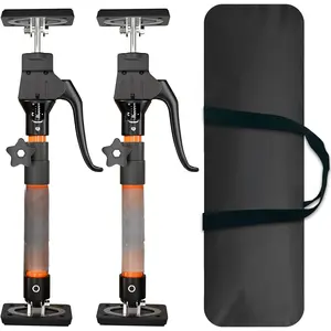 Cabinet Jack Support Pole, 15.8" - 23.6 inches Third Hand Tools Adjustable Support Pole, 3rd Hand Support System for Upper Cabinet Installation, 200 LB Capacity, 2-Pack