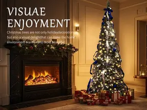 Outdoor Lighting Christmas Tree 650 LED Light Show Christmas Tree with 8 Modes Timer Remote,Tall Star Topped Artificial Christmas Trees Arbol de Navidad for Porch Yard Patio(WarmWhite/Multicolor) christmas tree christmas decorations