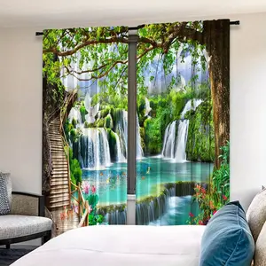 2 Piece Home Decor Sheer Curtains, Window Drapes Suitable for Kitchen Coffee Shop Living Room Dining Balcony Garden Bedroom