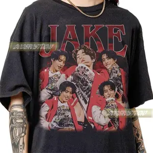 [Sale Up To 50%] Limited Jake Kpop Vintage Shirt, Retro Jake Music Gifts for Woman and Man, Retro Jake Kpop Music Fan Gifts, Jake 90s Bootleg T-Shirt