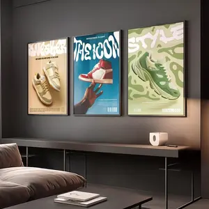 Full Set Sneaker Hypebeast Wall Art Print, Modern Urban Style Prints, Sneakerhead Dorm Room or Studio Decor, Gift for Him wall decor set unframed wall art decor Artwork Hand