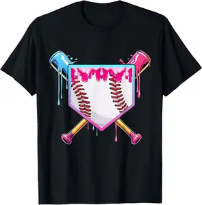 Baseball Drip for Boys Ice Cream Drip Youth Boys Baseball T-Shirt YOUNG BOYS graphic tee