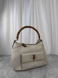 Pre-owned GUCCI As Shown Shoulder Bags Bamboo Turnlock Leather MR03042026A693