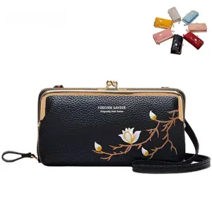 ELIPAPRO  AS211 Women's PU Leather Long Mobile Phone Wallet 2025 New Large-capacity Detachable Messenger Shoulder Bag