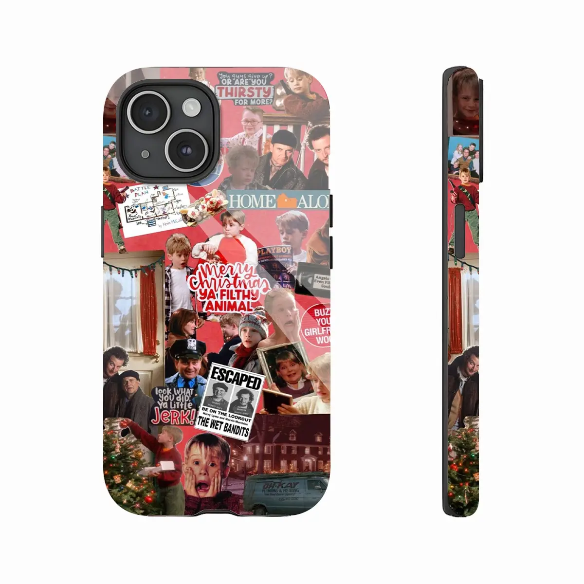 Home Alone Movie Collage iPhone case for iPhone 17 pro max. Shockproof Dual - Layer PBT+TPU Protective Cover, Fits iPhone 17/16/15/14/13/12/11 Pro Max/Plus