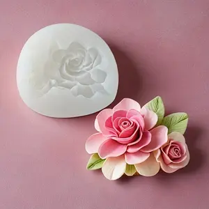 Gardenia silicone mold, suitable for making soap, aromatherapy candles, clay resin casting molds, Handmade Crafts - pendant mold, perfect for DIY making of Valentine's Day, Mother's Day, Father's Day, and birthday gifts Soap making supplies