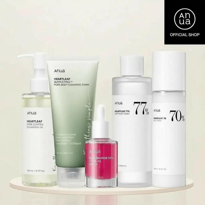 [𝔸𝕟𝕦𝕒]  (OilCleanser + Cleansing Foam + Toner +Discoloration Serum + Calming Moisturizer)  50