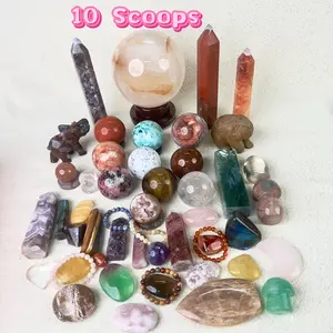 ️️10 Scoops-Mystery Crystal Scoop with Healing Stones, Rare Crystals Surprise, Perfect for Gifts & Collectors