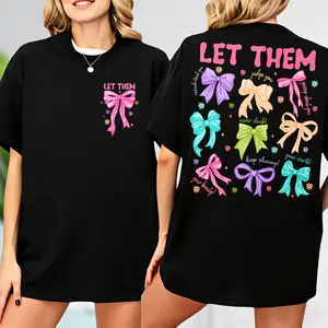 Let Them Coquette Bow T-shirt, Keep Shining T-shirt, Inspirational T-shirt, Self Worth T-shirt, Motivational T-shirt, Self Love T-shirt, Mental Health Matters T-shirt