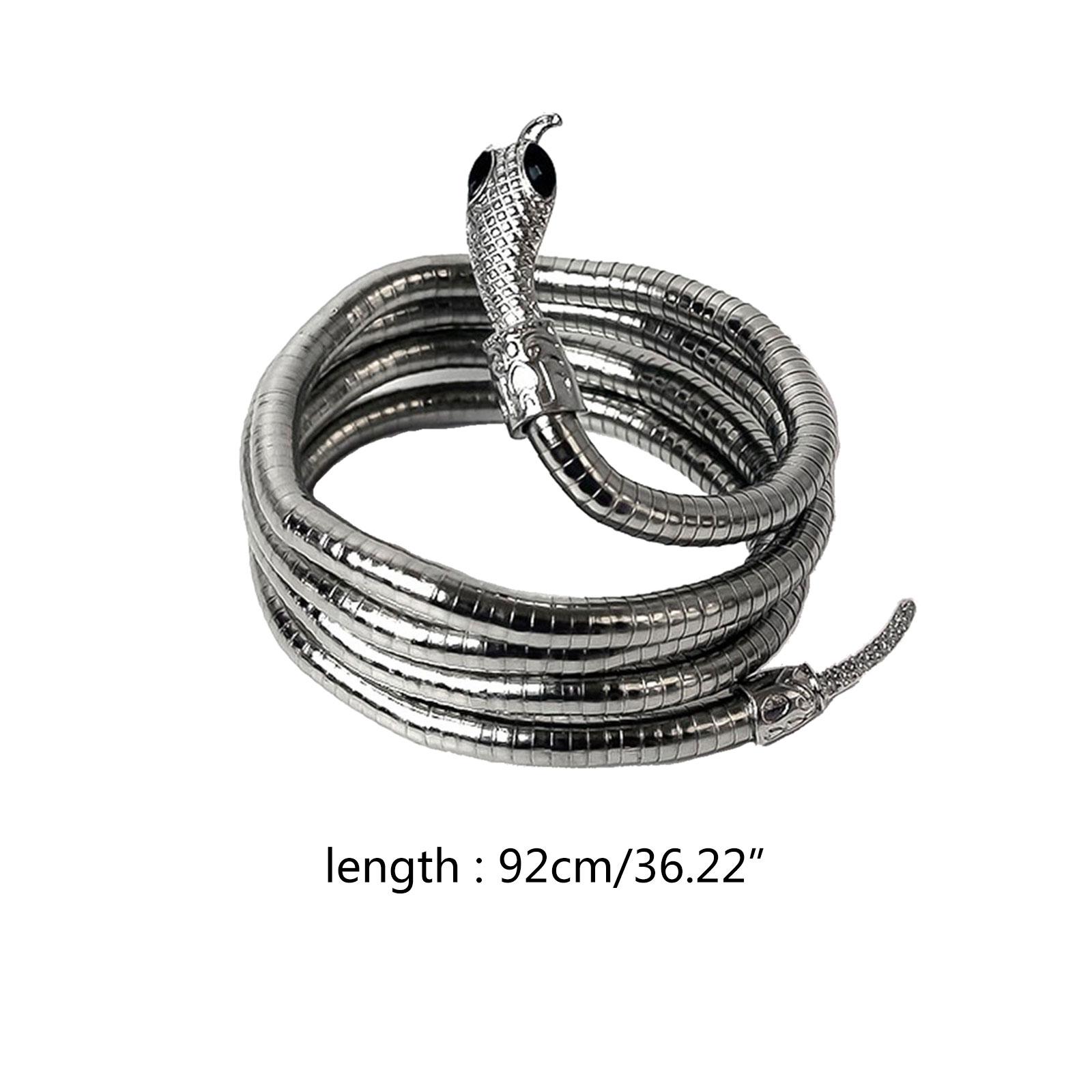 Hip Hop Metal Necklace Adjustable Gold/Silver Color Snake Shape Necklaces