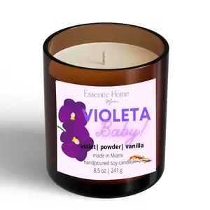 Violeta Baby! | Scented Candle | Violet Candle | baby Powder Candle | Gifts for Her | Gifts for Friend | Gift for Everyone