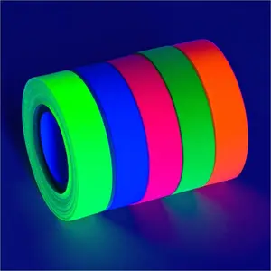 Blacklight Reactive  Tape |  UV Fluorescent Neon Party  for Events | Multipurpose Luminous Colored Tape for Room Decorations |  in The Dark Cloth Tape - 0.5 in x 18 ft